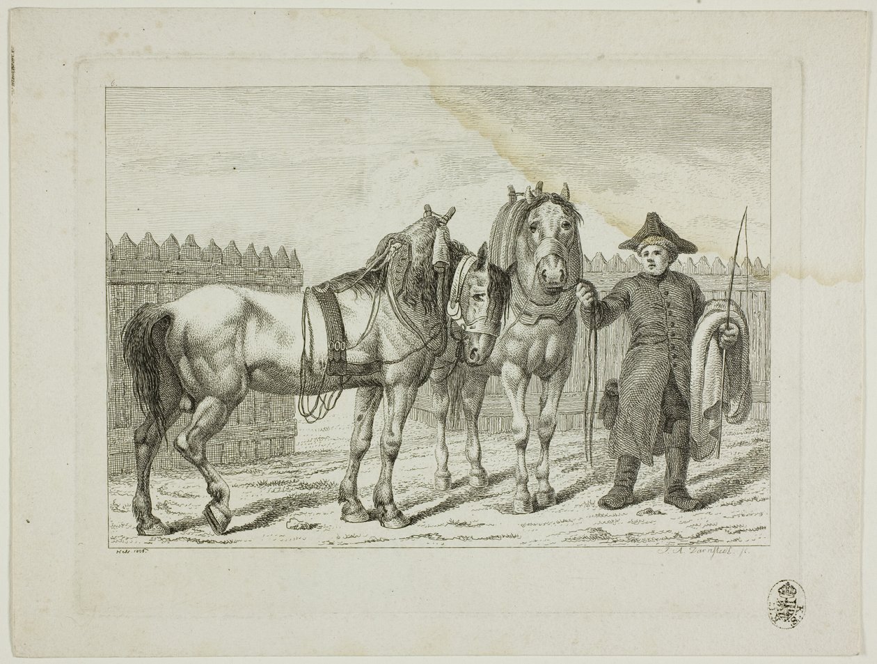Riding School and Horses by Johann Adolph Darnstedt