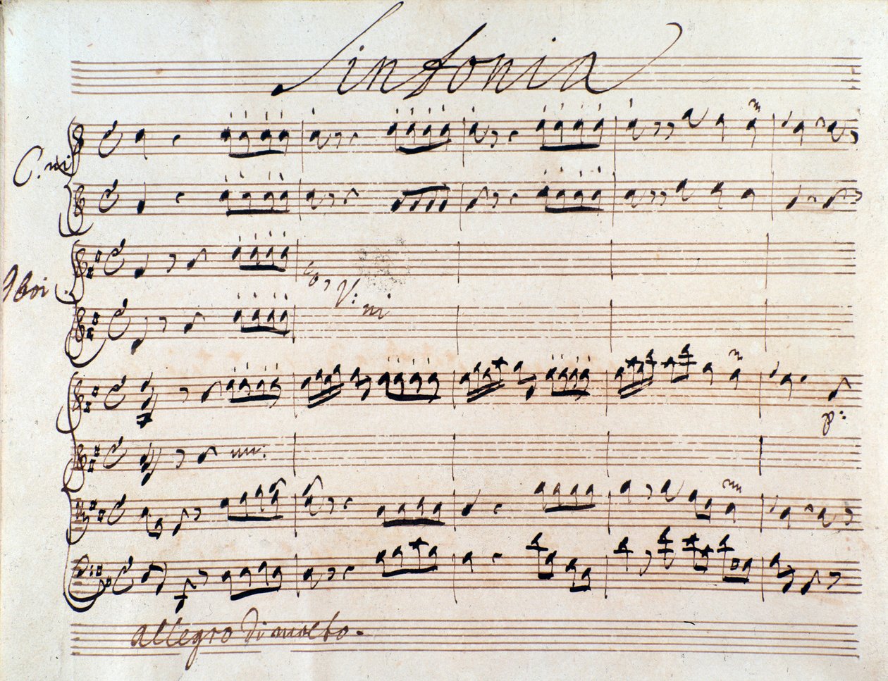 First Page of Musical Score of Adriano in Siria by J A Hasse (1752) by Johann Adolph Hasse