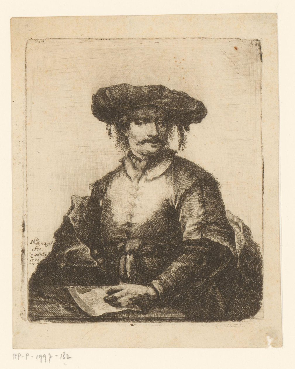 Portrait of an Unknown Artist by Johann Andreas Benjamin Nothnagel