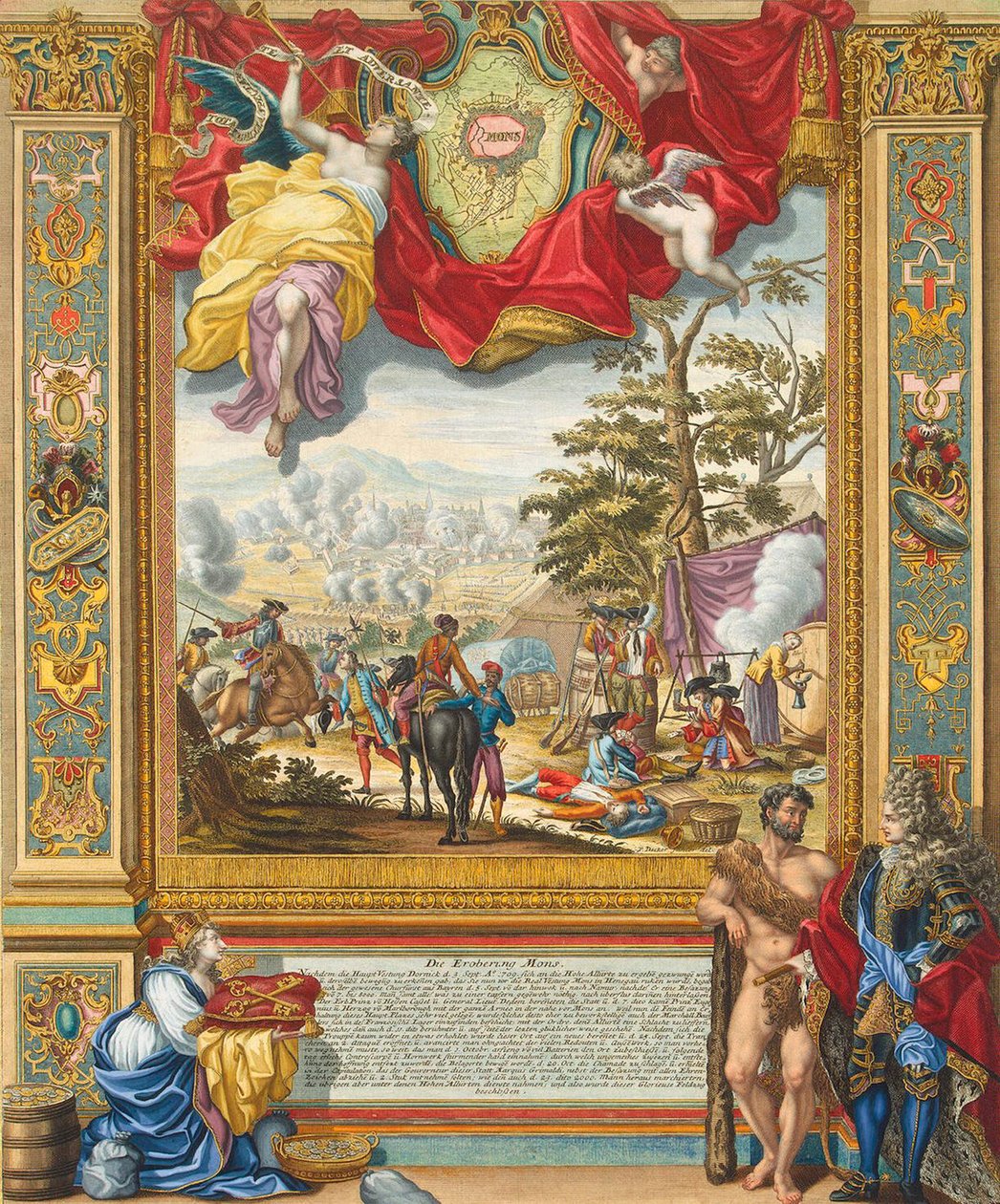 Siege of Mons by the Allied Troops in 1709, early 18th century by Johann August Corvinus