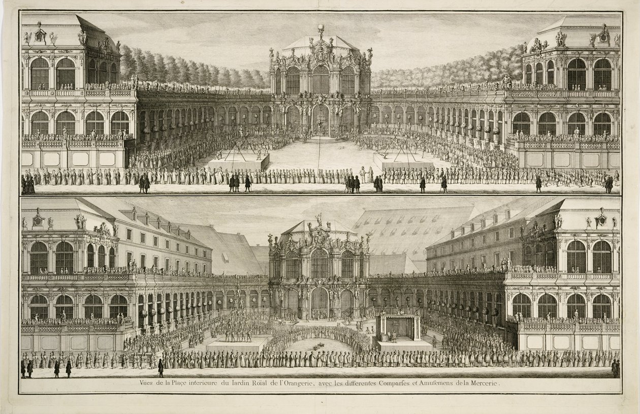 View of the Royal Garden of the Orangerie by Johann August Corvinus nach Carl Heinrich Jacob Fehling