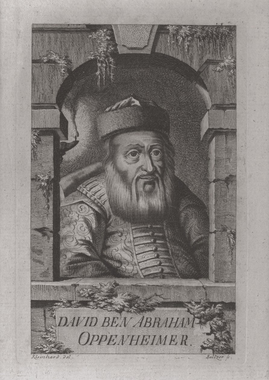 Portrait of David Oppenheim, Chief Rabbi of Prague by Johann Balzer