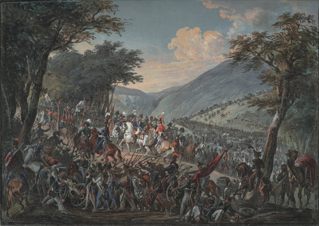 Emperor Alexander I and His Entourage Passed Through the Vosges Mountains in July 1815 by Johann Baptist Hoechle