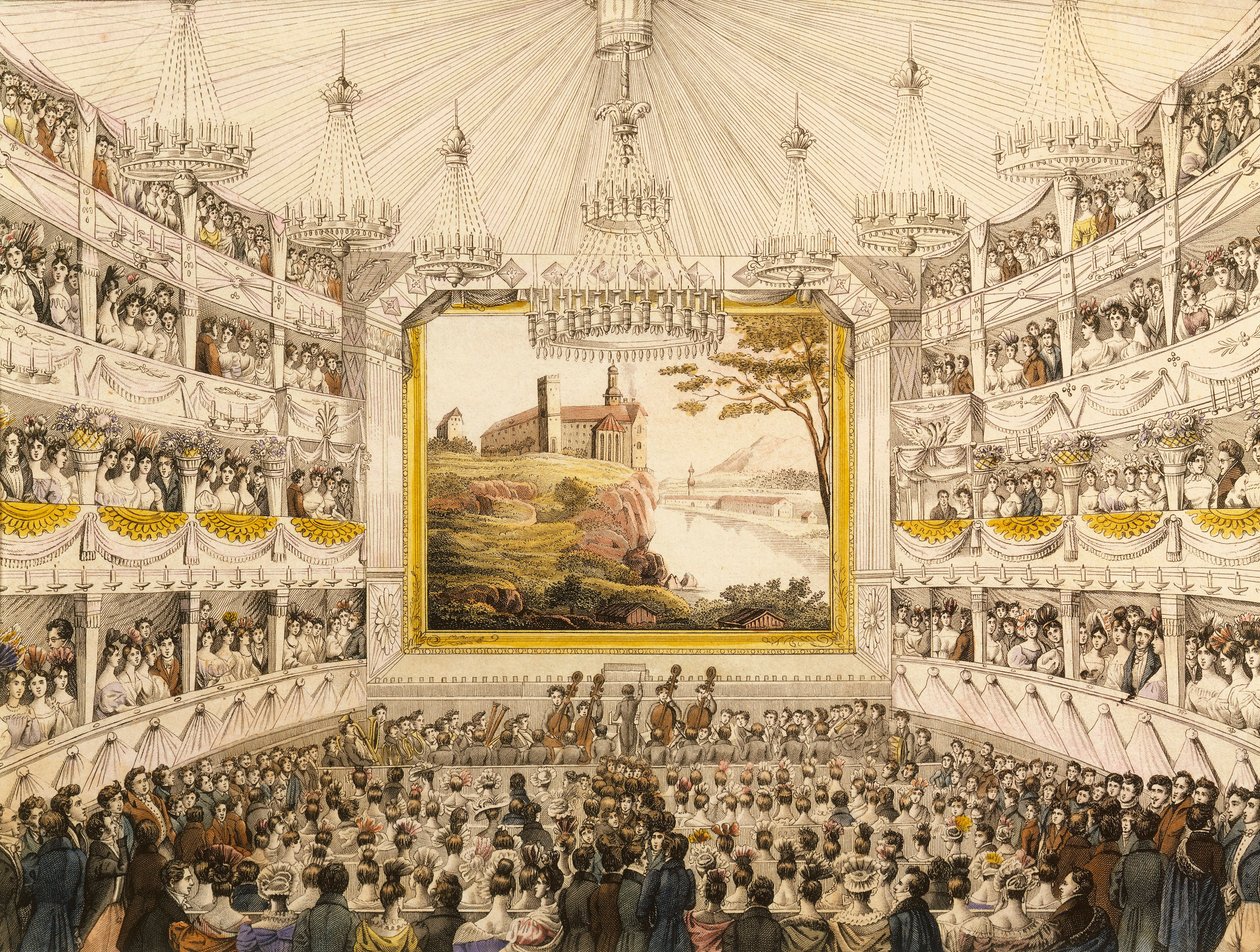 Interior of the Theater an der Wien by Johann Christian (after) Schoeller