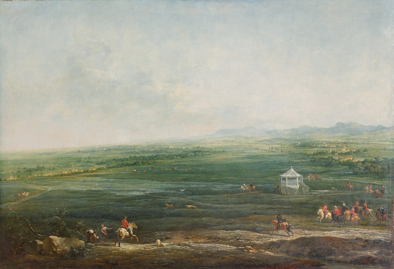 Laxenburg from Münkendorfer Lusthaus towards Southwest by Johann Christian Brand