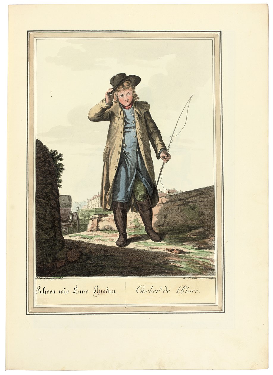 The Coachman; Cocher de Place, 1781 or later by Johann Christian Brand