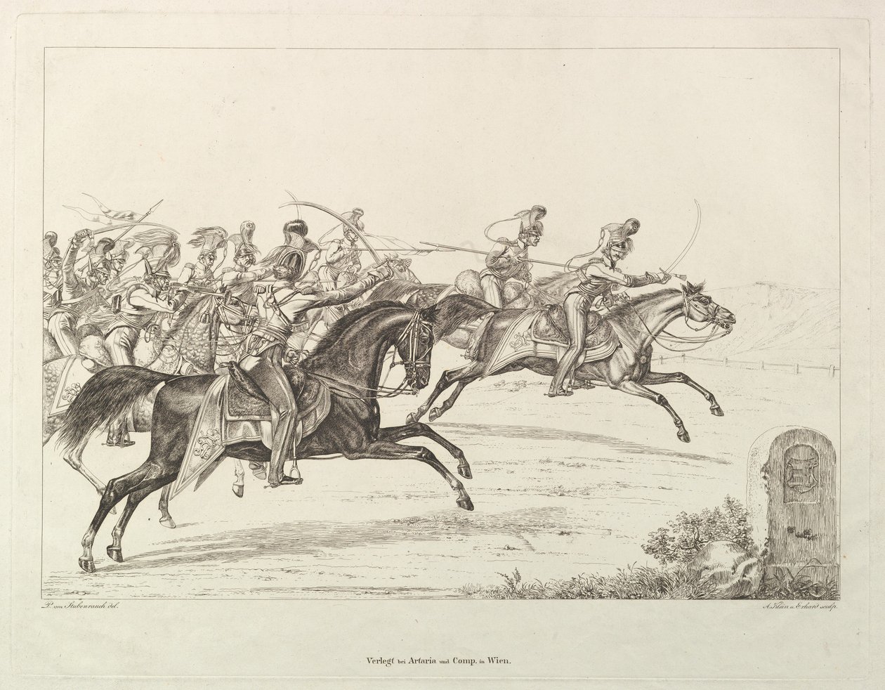Austrian Lancers, Early 19th Century by Johann Christian Erhard