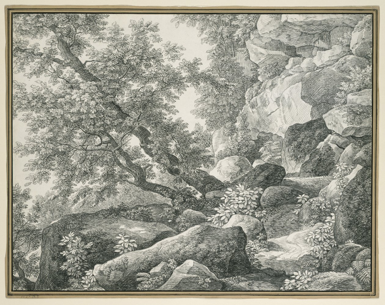 Rocky Landscape with Trees by Johann Christian Reinhart