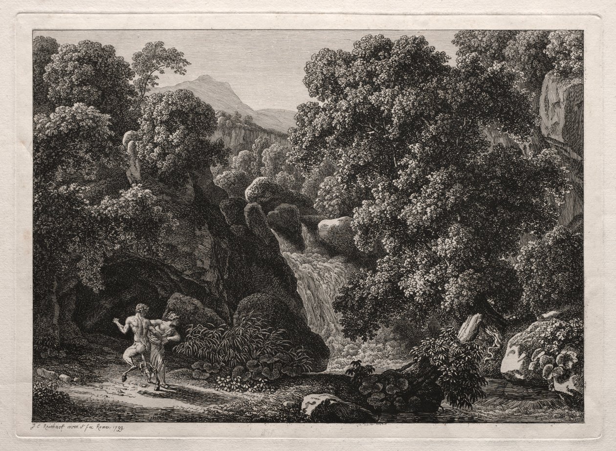 Heroic Landscape: The Satyr and the Nymph by Johann Christian Reinhart