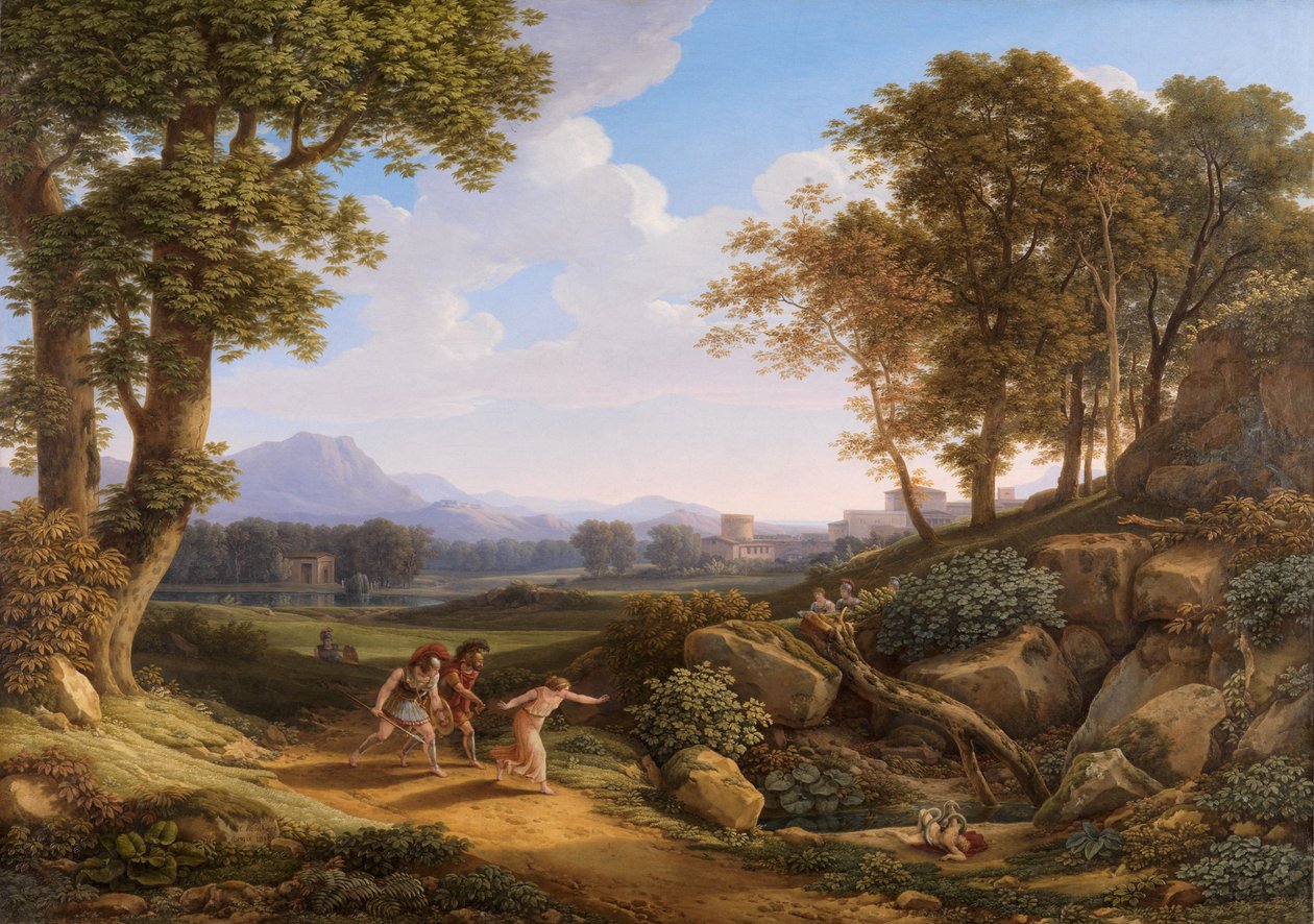 Classical Landscape with Archemoros and Hypsipyle by Johann Christian Reinhart