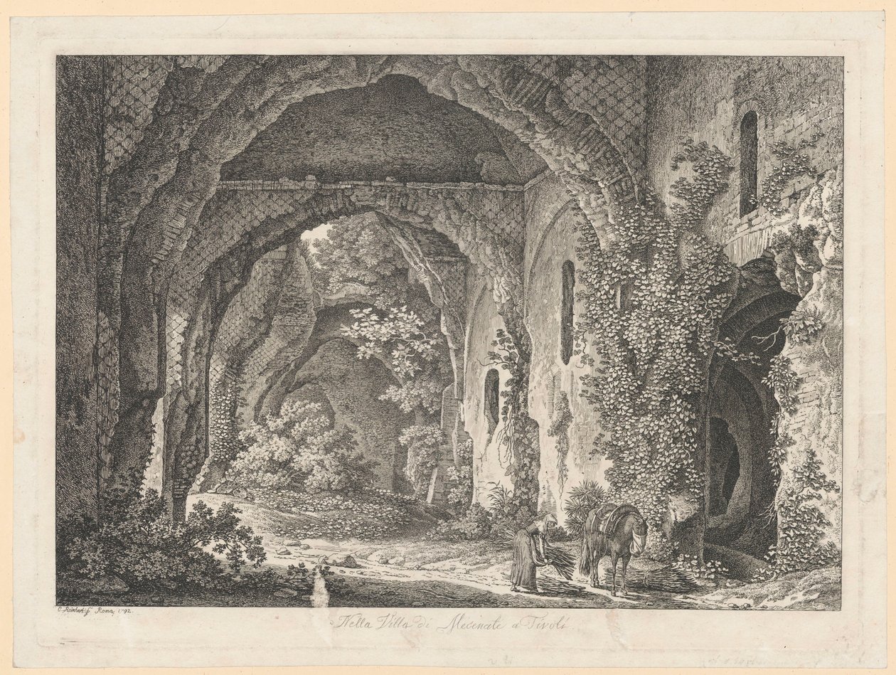 Landscape - In the Villa of Maecenas at Tivoli by Johann Christian Reinhart