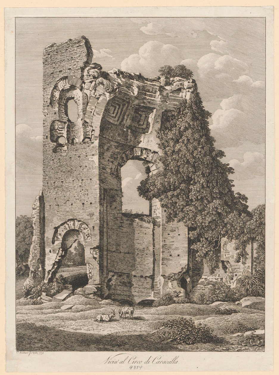 Landscape - Near the Circus of Caracalla by Johann Christian Reinhart