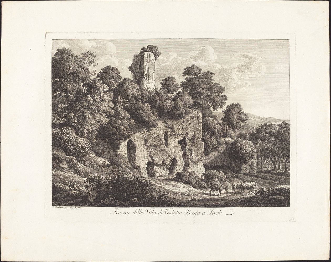 Ruins of the Villa of Ventidius Bassus at Tivoli by Johann Christian Reinhart