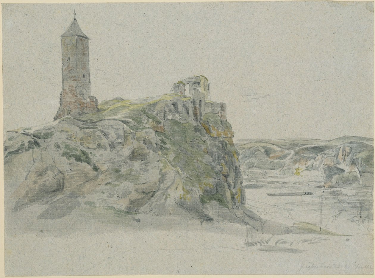 Ruins of Giebichenstein Castle near Halle on the Saale by Johann Christian Reinhart