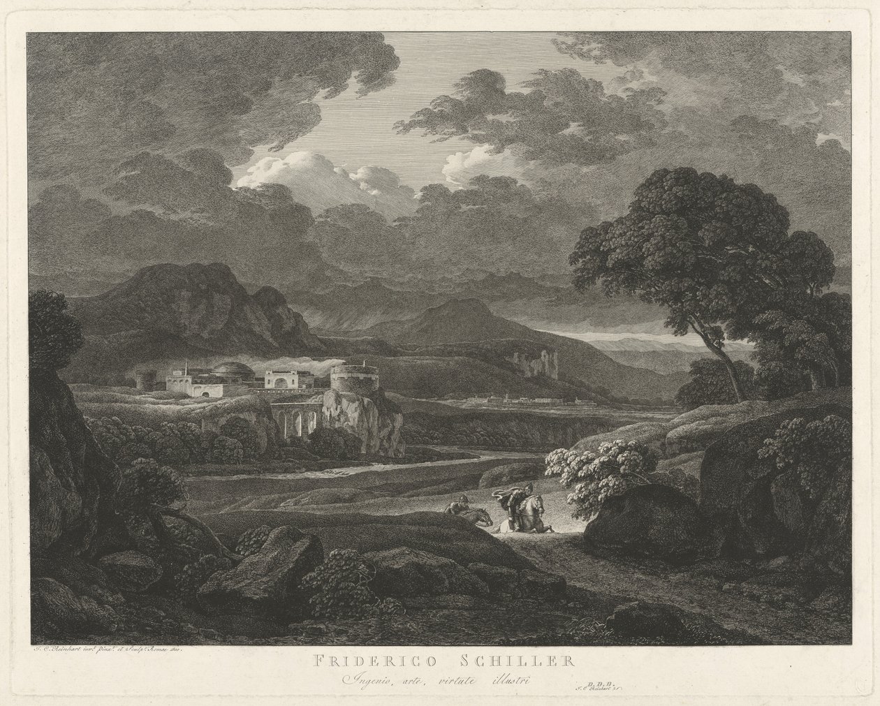 The Great Heroic Landscape, Dedicated to Schiller by Johann Christian Reinhart