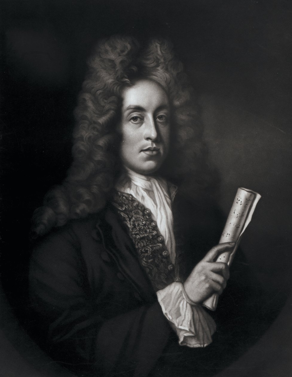 Portrait of Henry Purcell Engraved by George J. Zobel by Johann Closterman