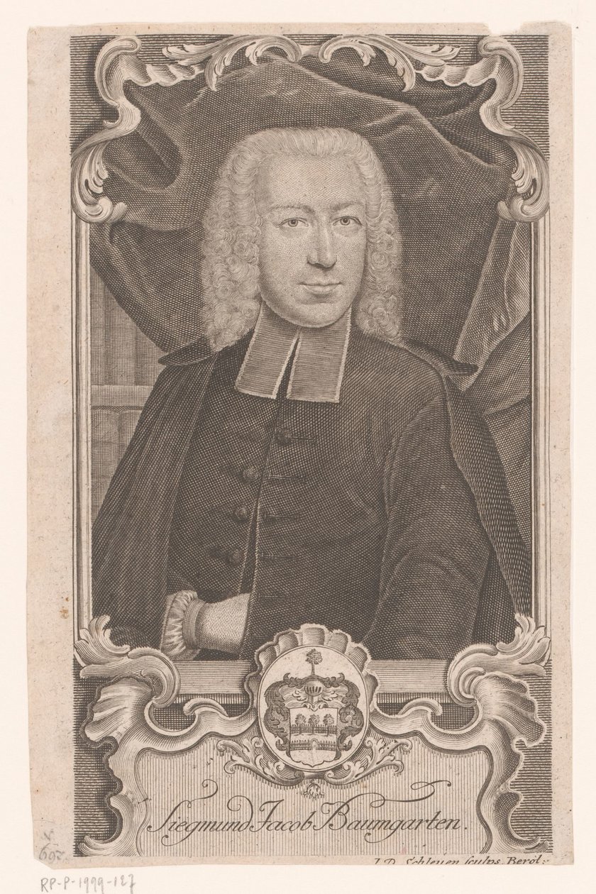 Portrait of Sigmund Jacob Baumgarten by Johann David Schleuen (I)