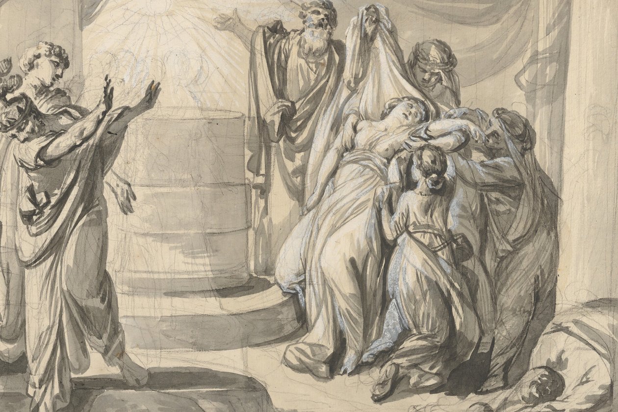 An Antique Sacrificial Scene (detail) by Johann Eleazar Schenau