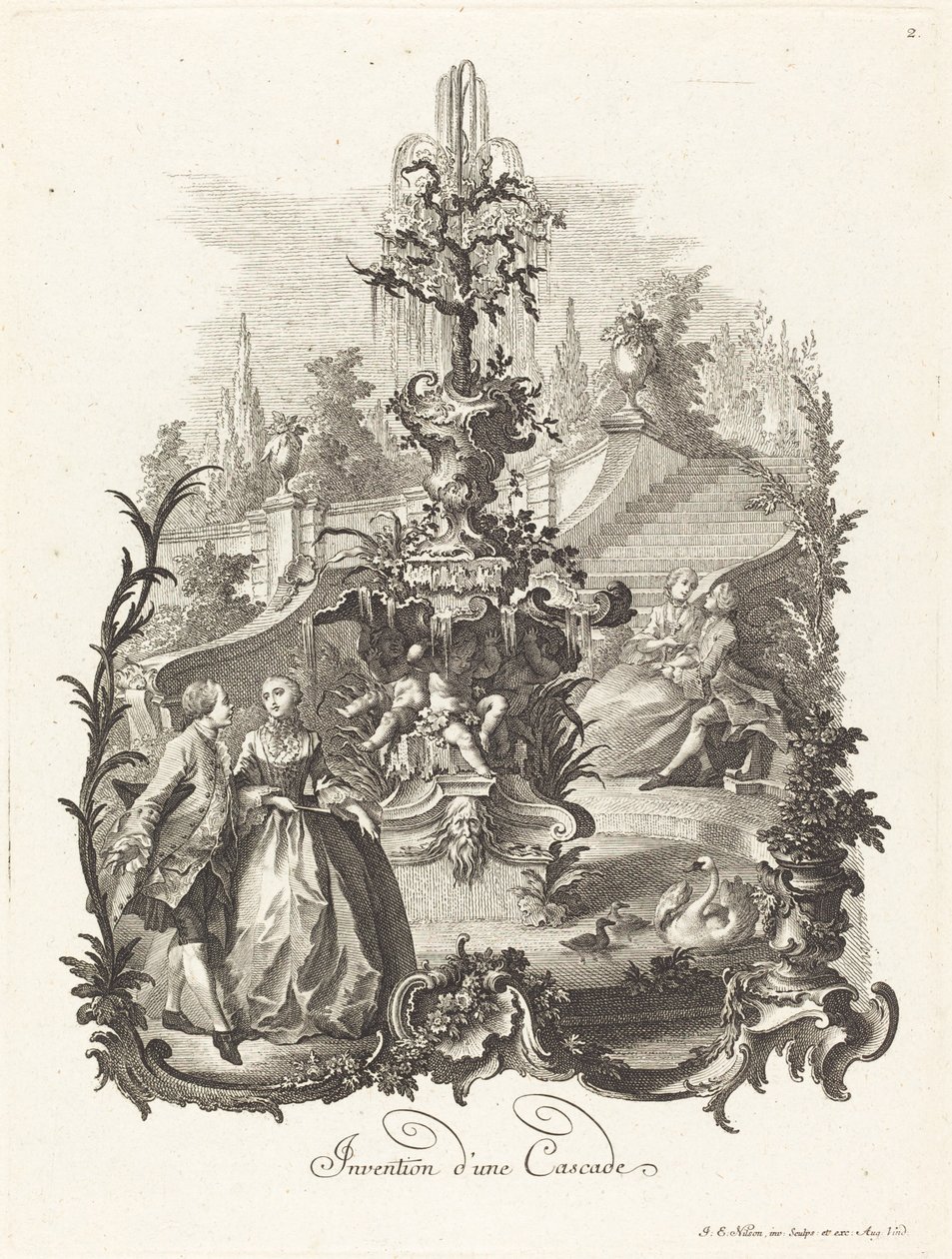 Design for a Cascade by Johann Esaias Nilson
