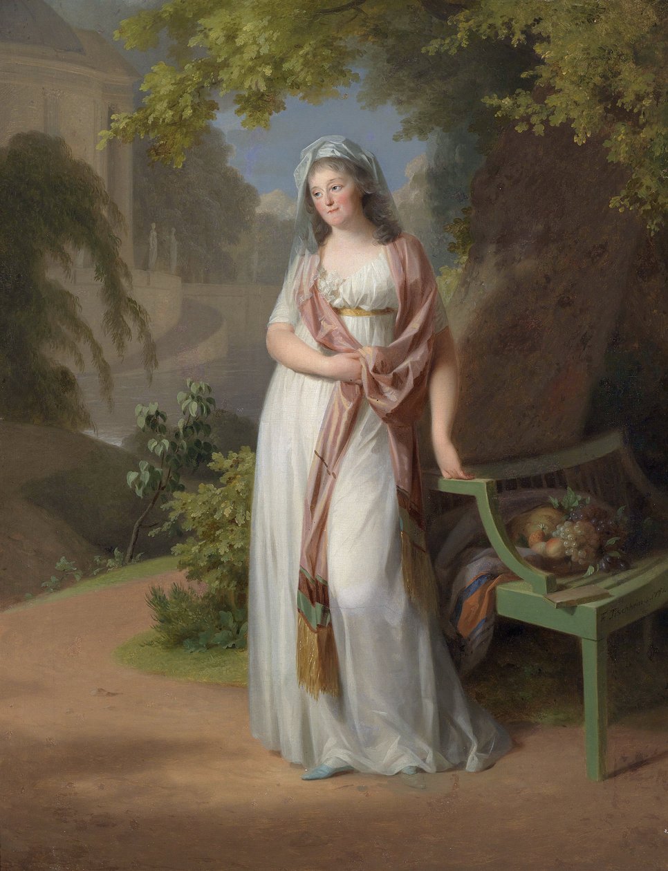 Portrait of Margravine Luise von Anhalt-Dessau by Johann Friedrich August Tischbein