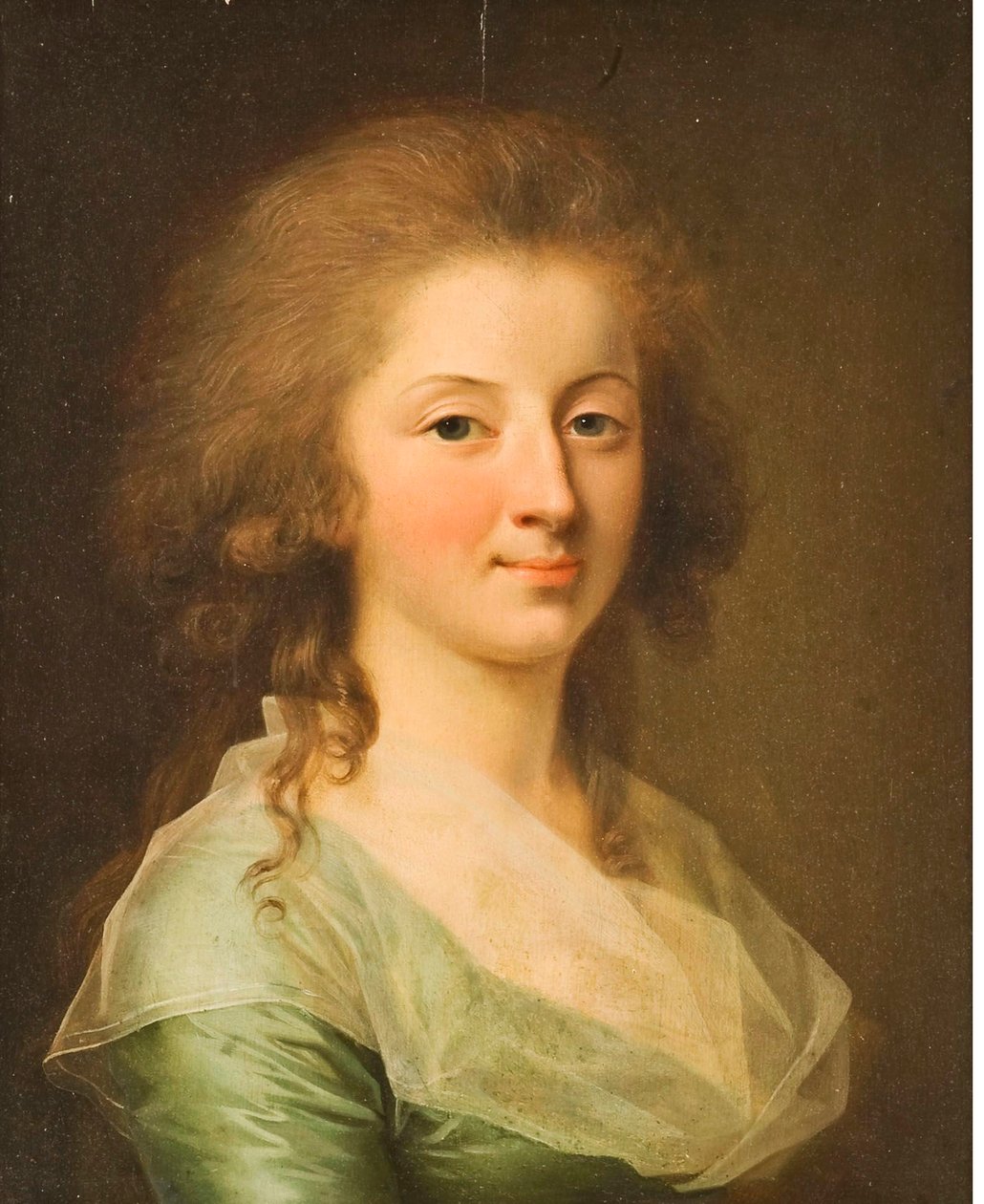 Portrait of a Young Lady Wearing a Green Dress by Johann Friedrich August Tischbein