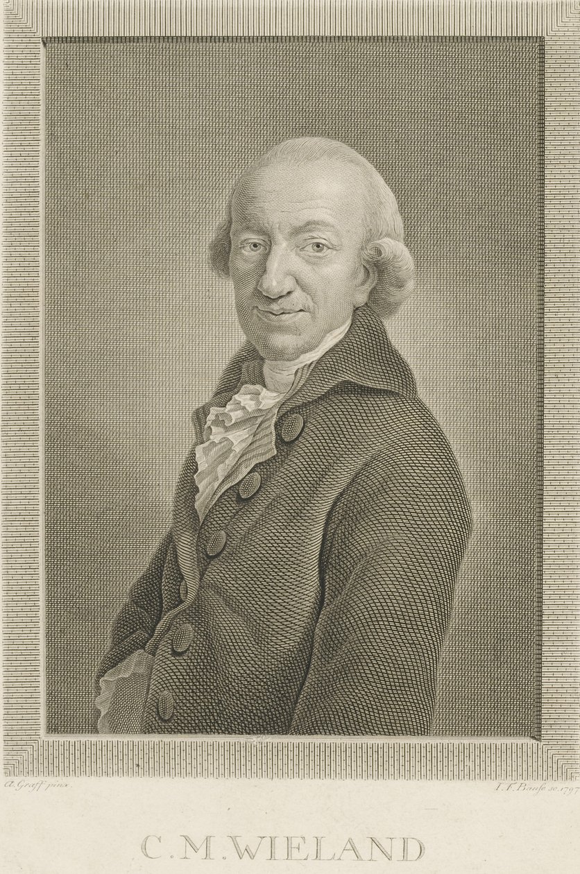 Portrait of the Poet and Writer Christoph Martin Wieland by Johann Friedrich Bause