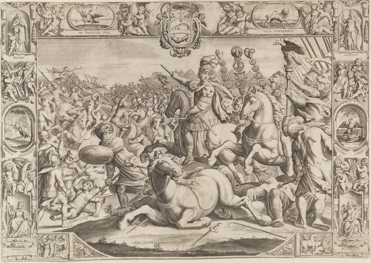 Allegory on Urbanus VIII, Pope (Maffeo Barberini 1623-1644) by Johann Friedrich Greuter