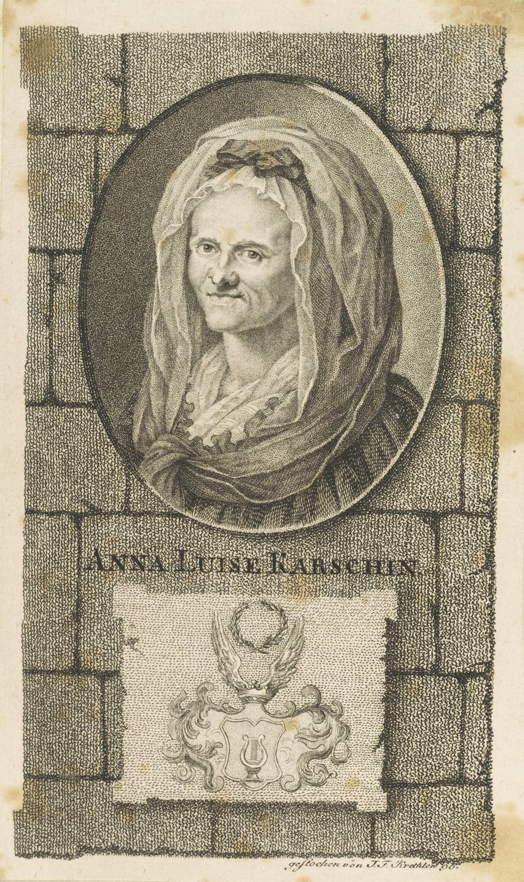 Portrait of Anna Louisa Karsch by Johann Friedrich Krethlow