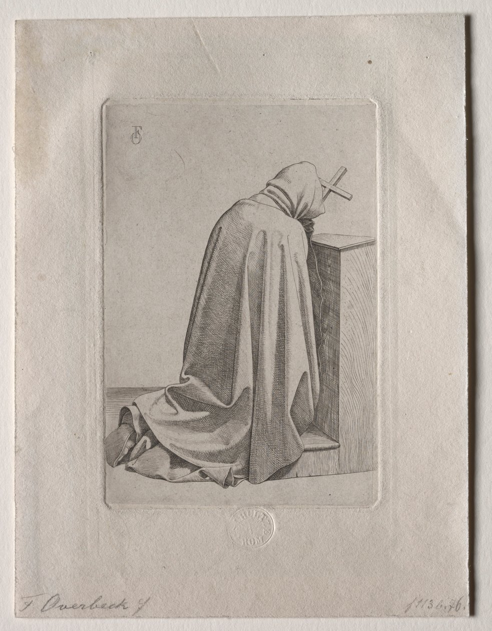 A Praying Monk by Johann Friedrich Overbeck