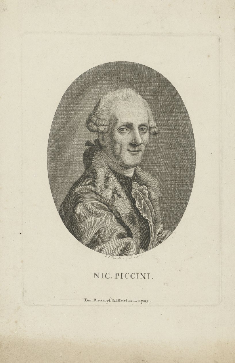 Portrait of the composer Niccolò Piccinni 1728-1800, c. 1790 by Johann Friedrich Schröter
