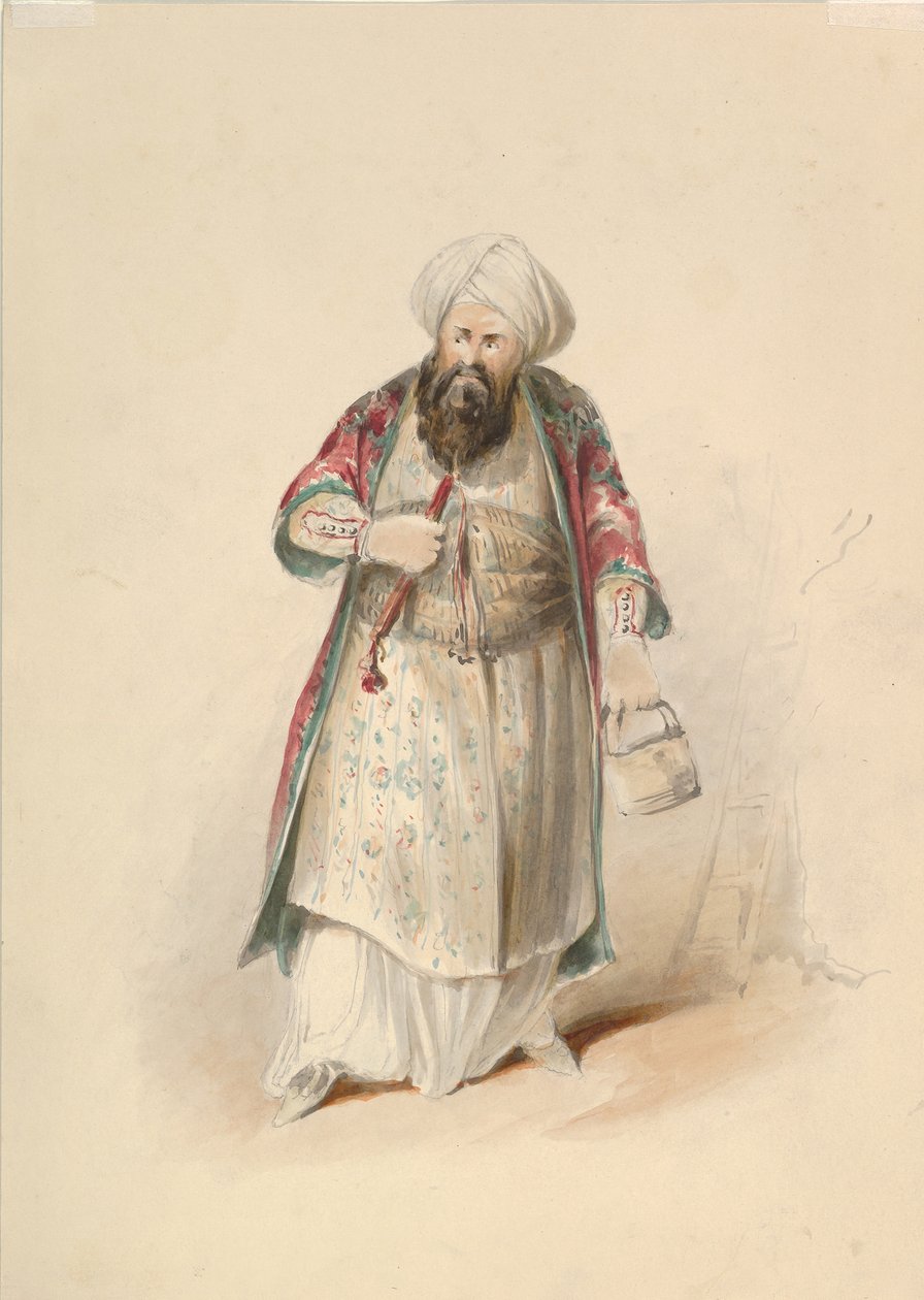 Costume Study for Osmin in the Abduction from the Seraglio by W.A. Mozart, ca. 1830-50 by Johann Georg Christoph Fries