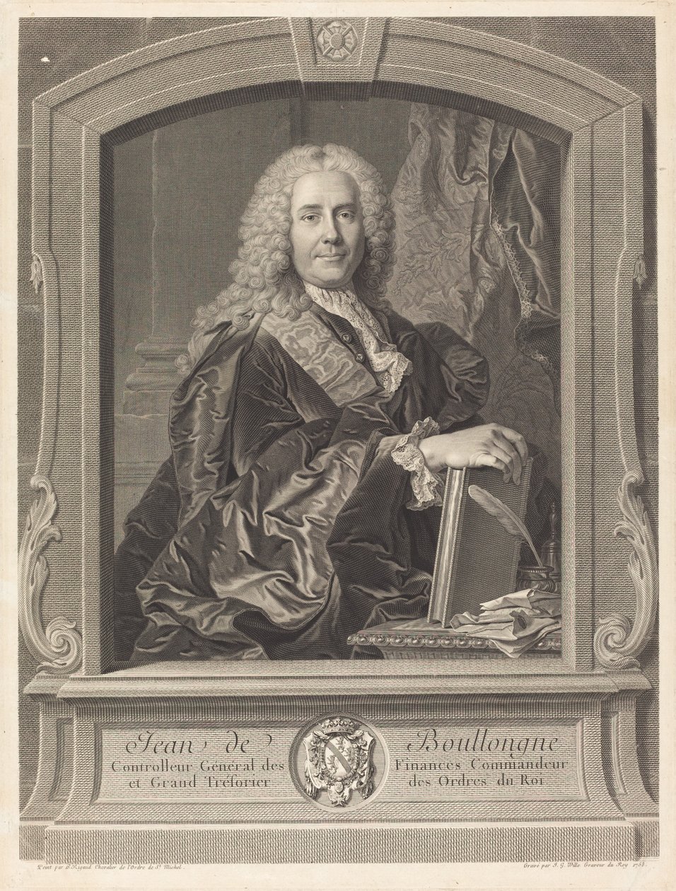 Jean de Boullongne by Johann Georg Wille after Hyacinthe Rigaud