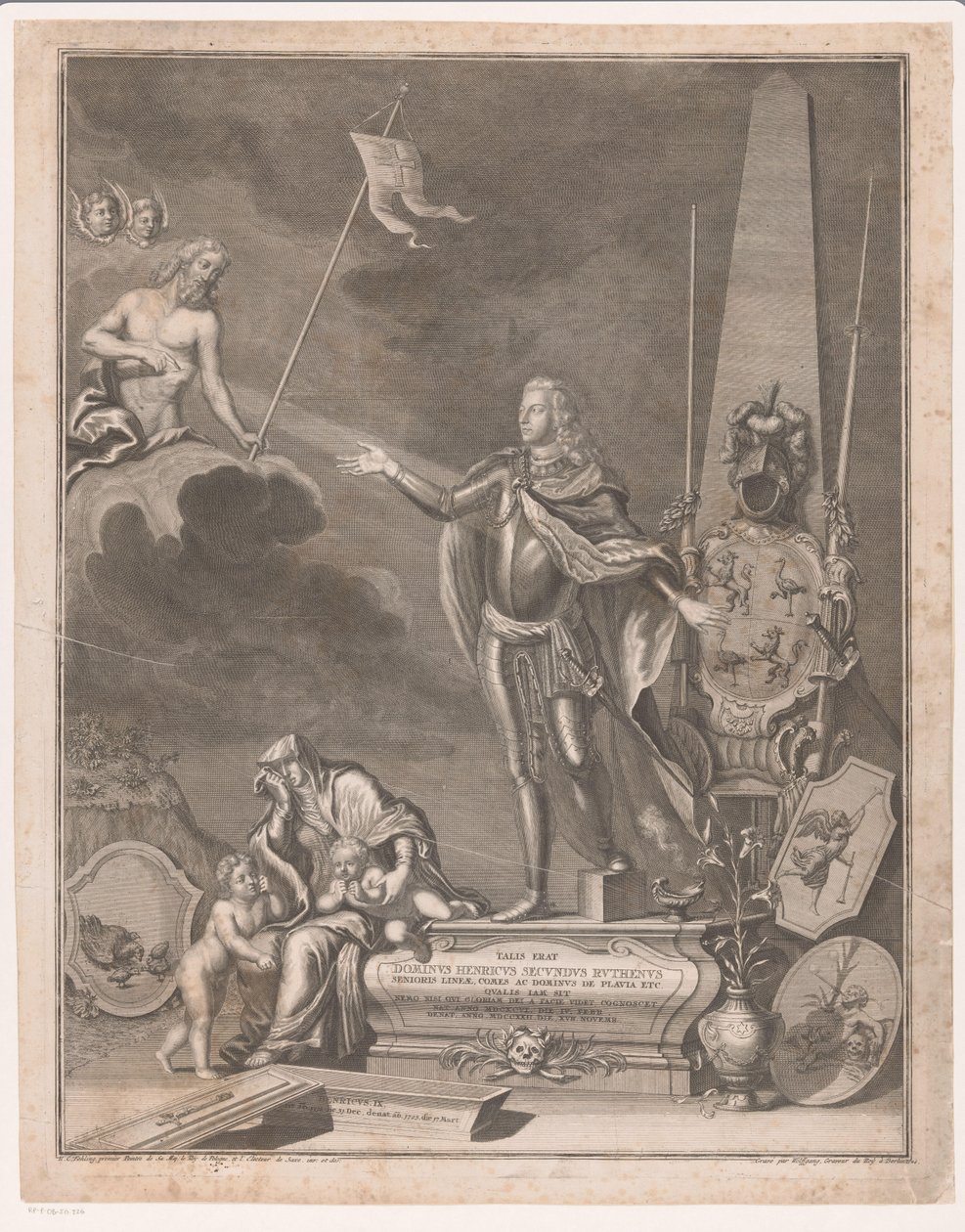 Monument with Heinrich II von Reuß-Obergreiz by Johann Georg Wolffgang