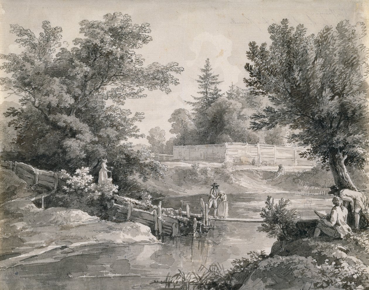 At Hirschanger in the English Garden by Johann Georg von Dillis