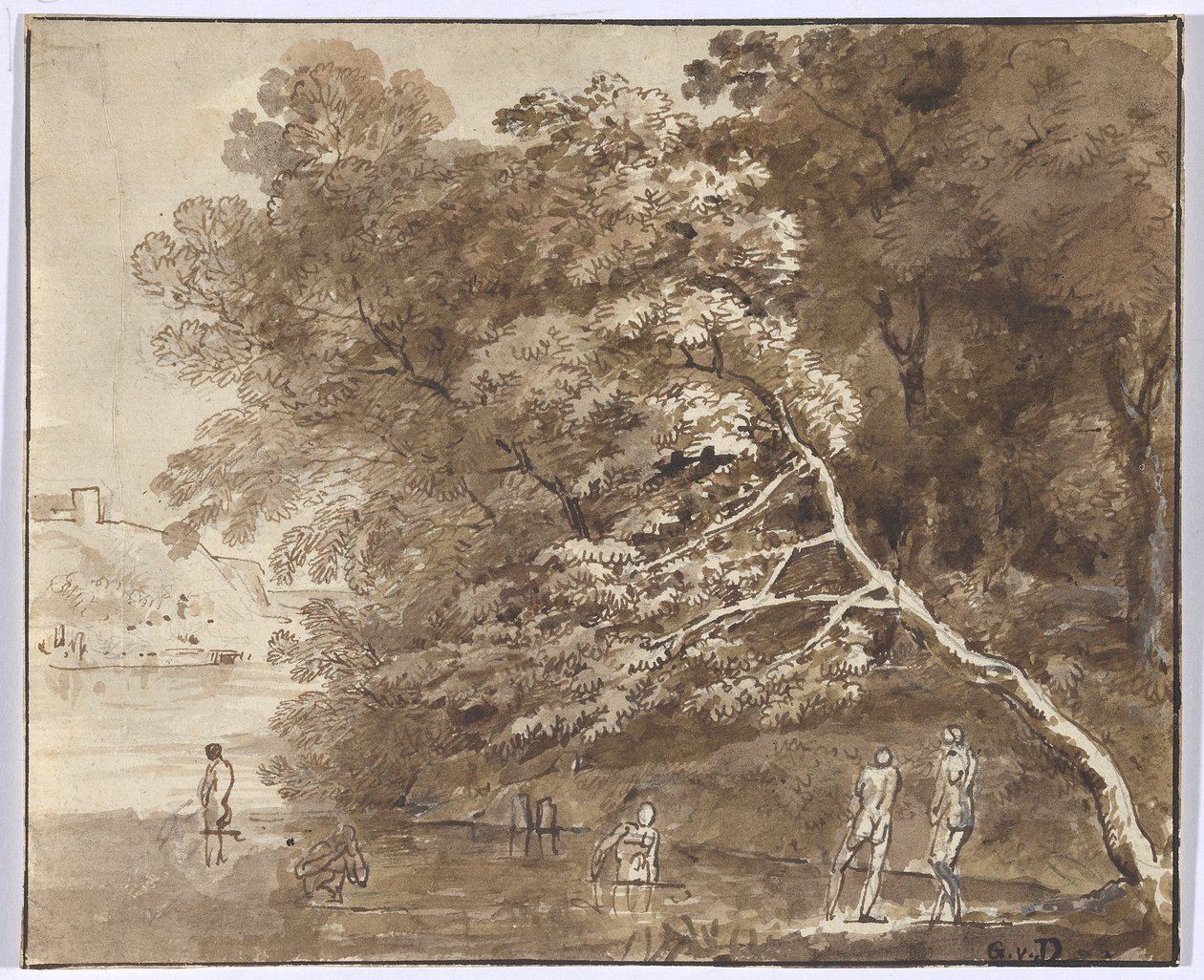 Bathing in the River by Johann Georg von Dillis