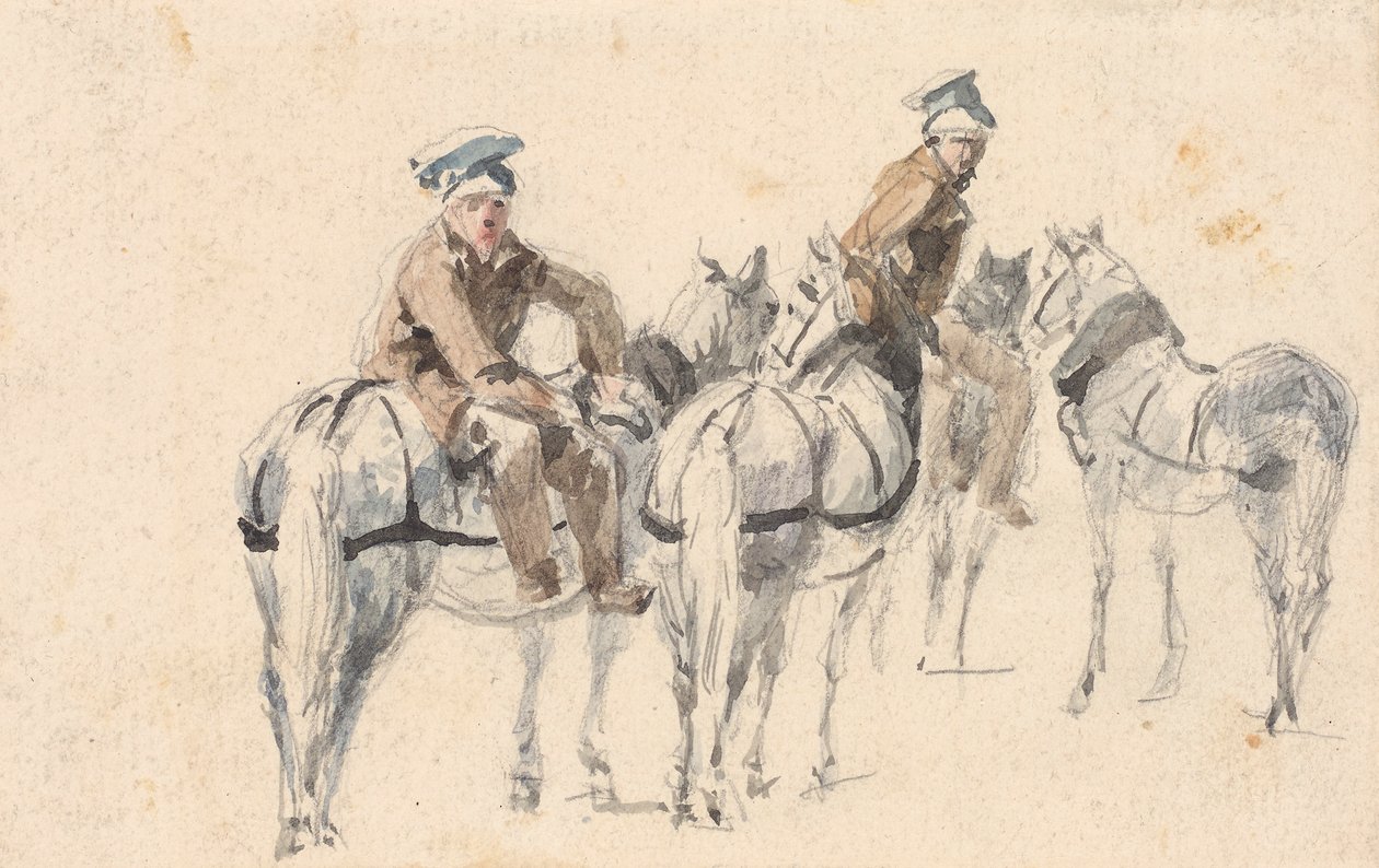 Four Horses by Johann Georg von Dillis
