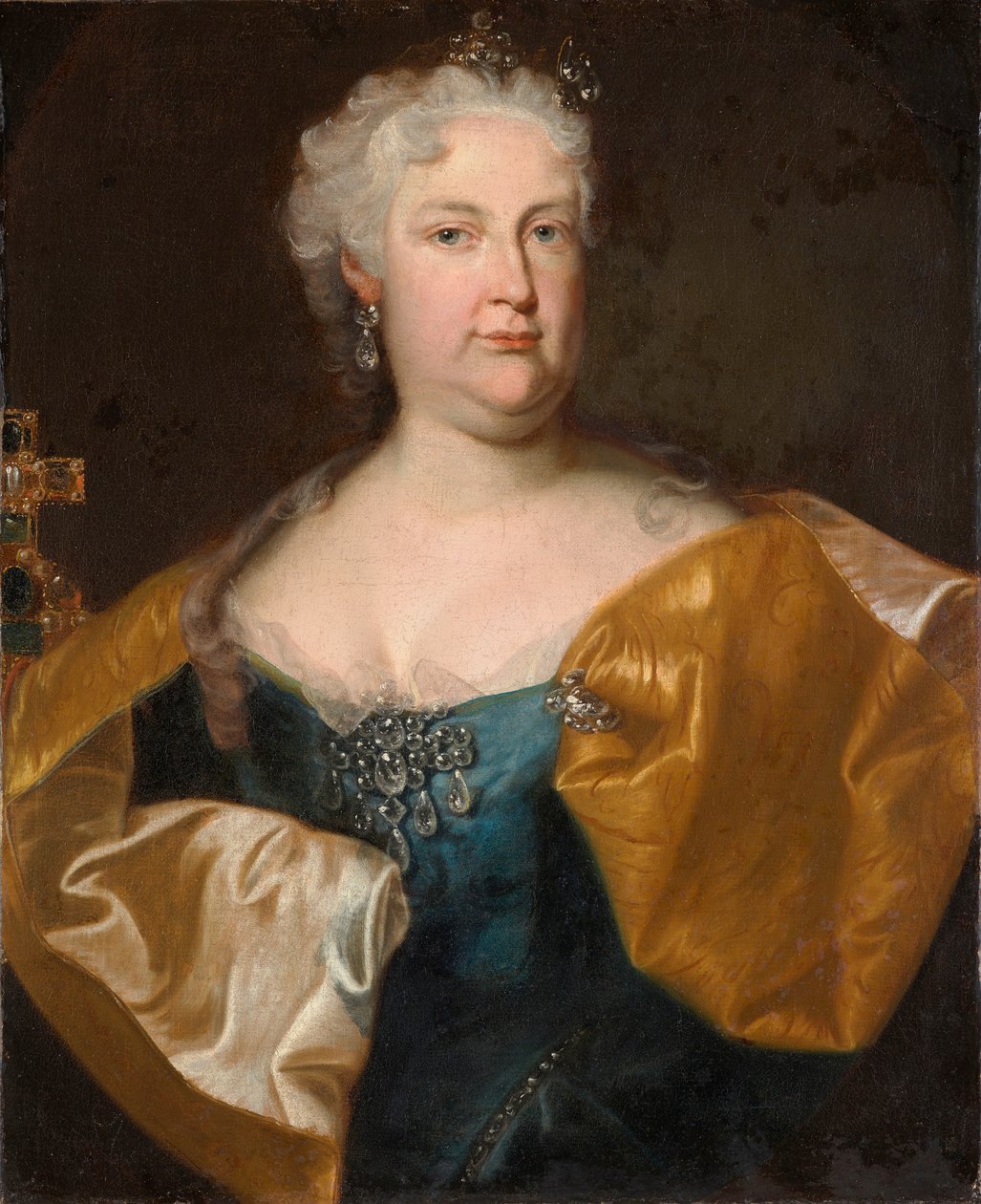 Portrait of Empress Elisabeth Christine of Brunswick by Johann Gottfried Auerbach