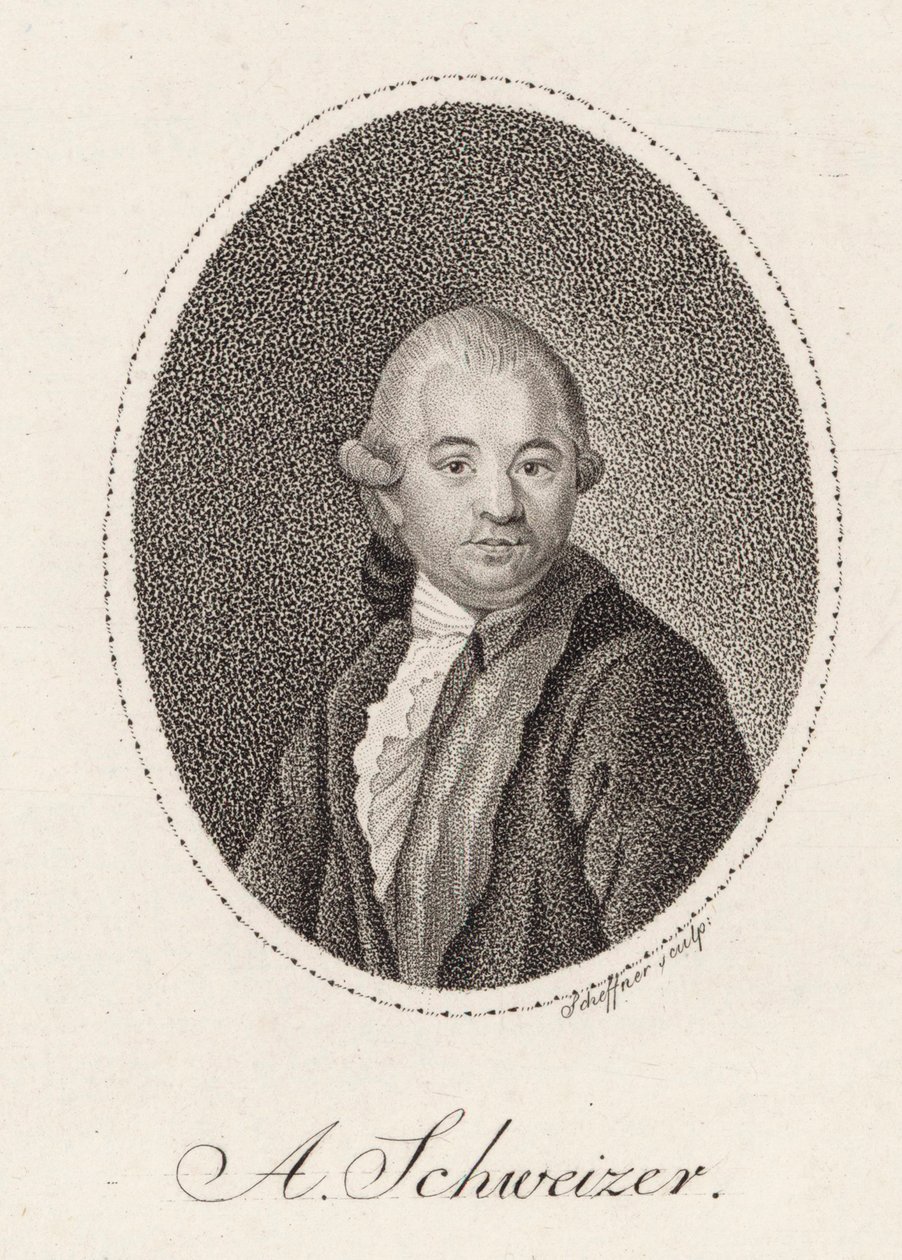 Portrait of Anton Schweitzer by Johann Gottfried Scheffner