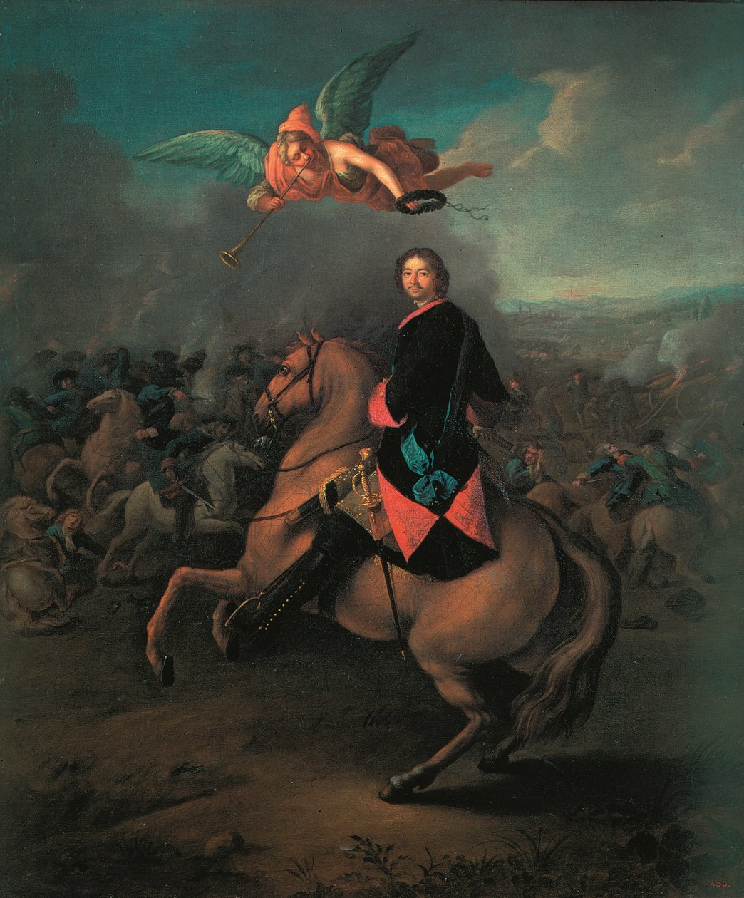 Peter I at the Battle of Poltava by Johann Gottfried Tannauer