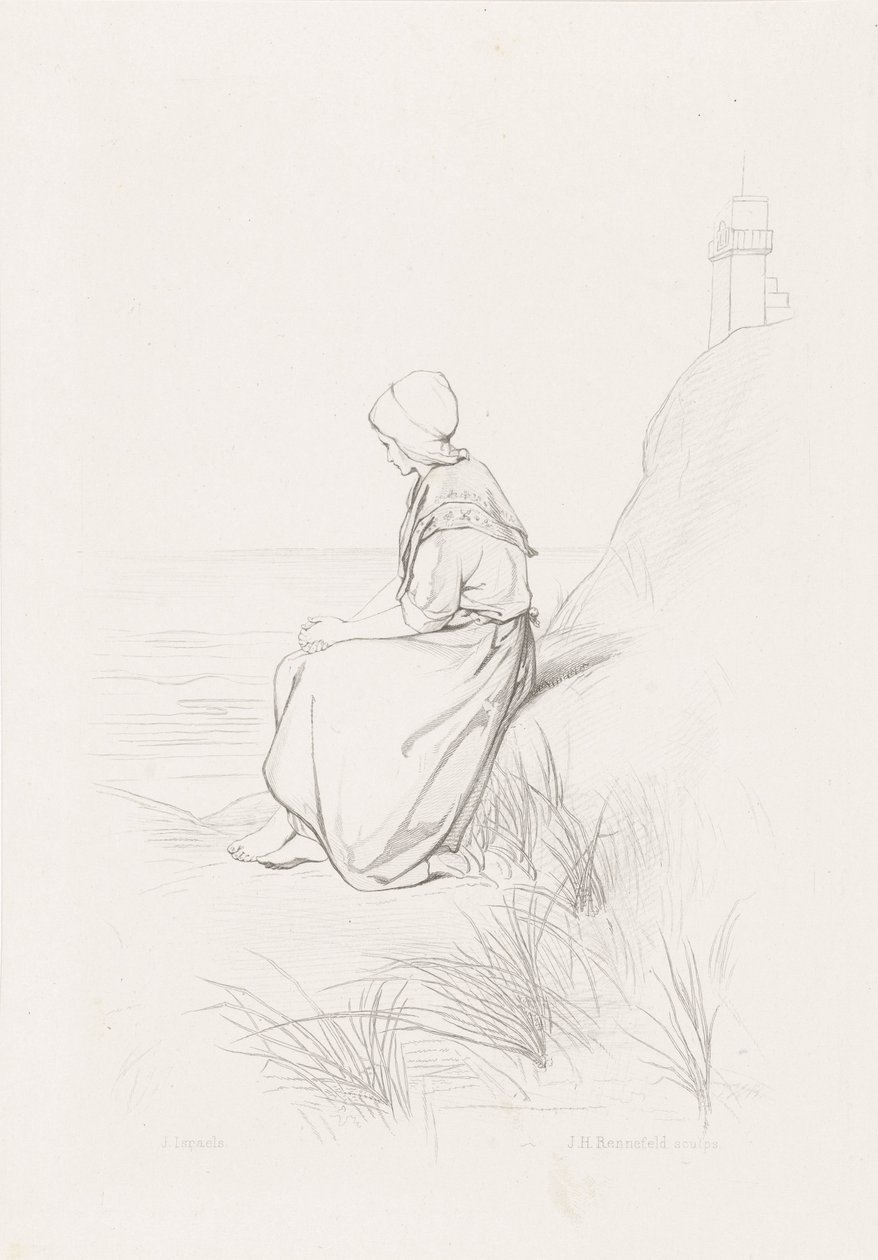 Girl in the Dunes by Johann Heinrich Maria Hubert Rennefeld