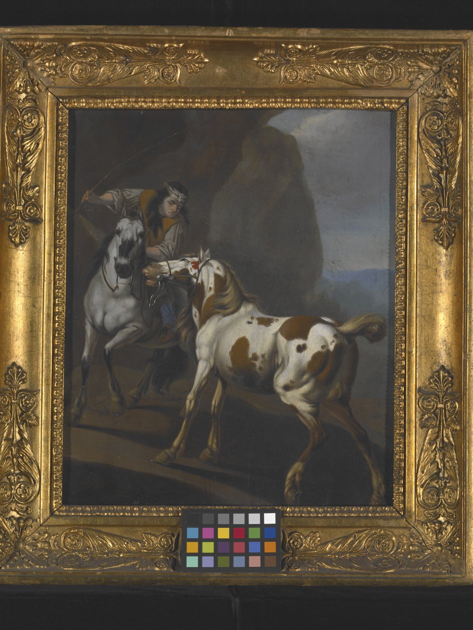 Indian Taming A Horse by Johann Heinrich Roos
