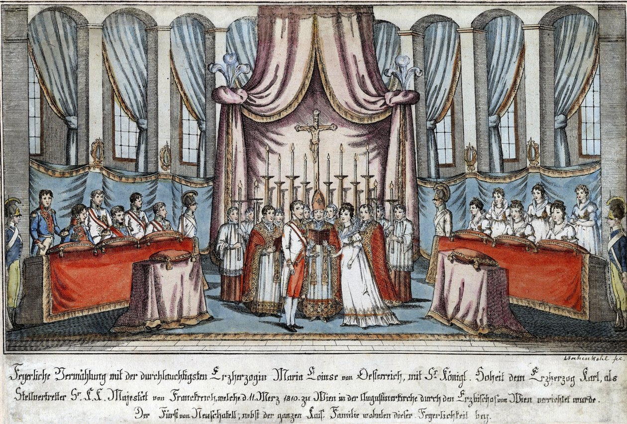 Marie-Louise Married Napoleon by Proxy in Vienna, with Archduke Charles Standing in for Napoleon by Johann Hieronymus Loeschenkohl