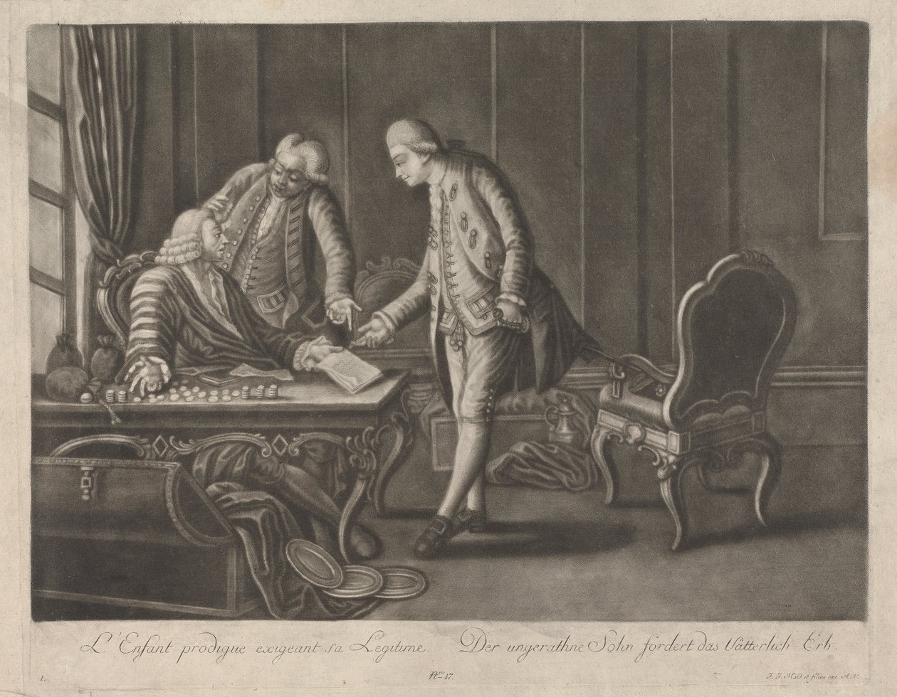 The Prodigal Son Demanding His Inheritance by Johann Jacobus Haid