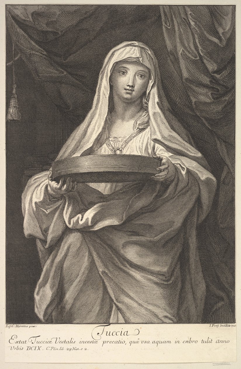 Tuccia, 1720 by Johann Jakob Frey the Elder