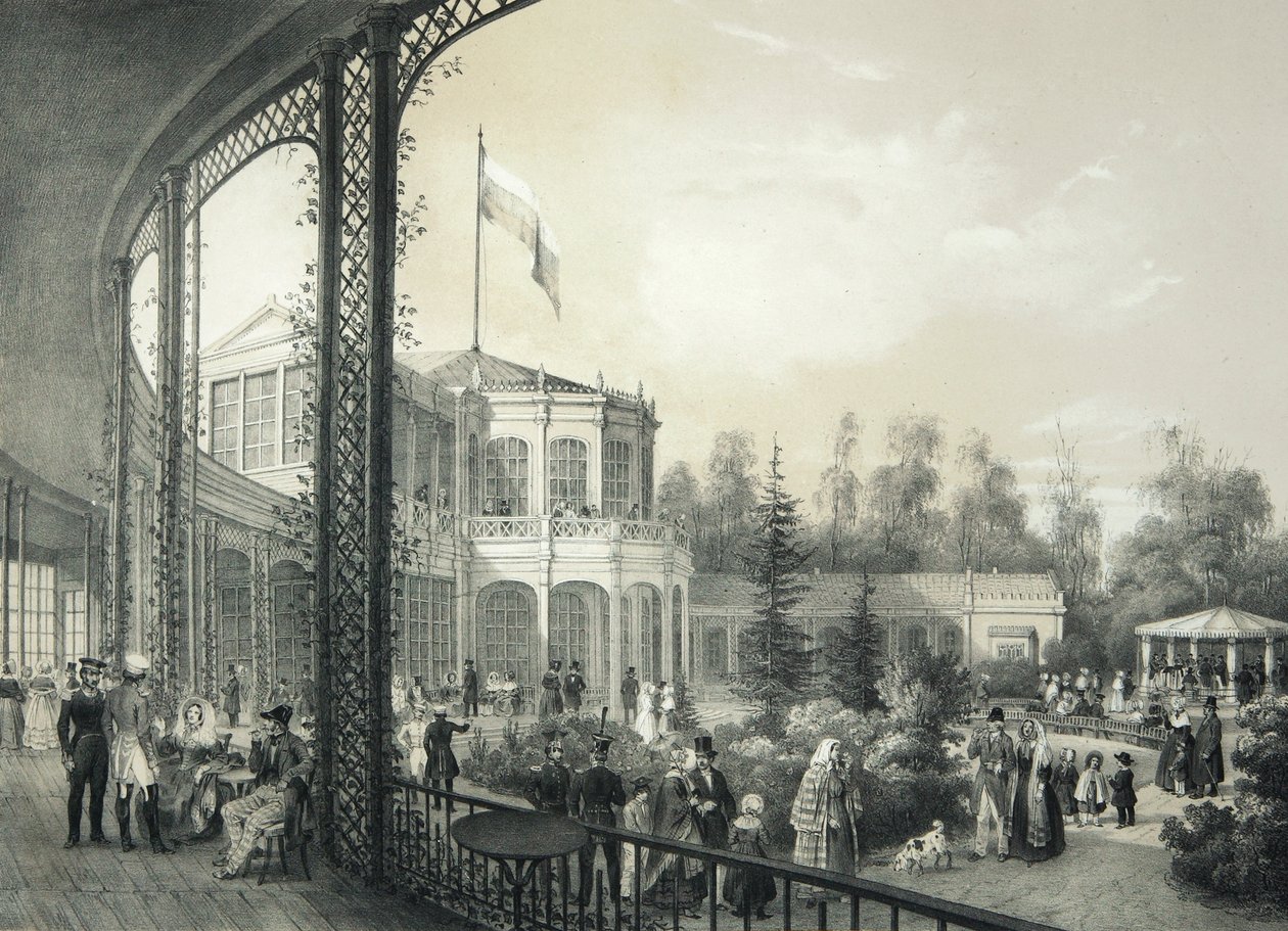 The Railway Station in Pavlovsk by Johann Jakob Meier