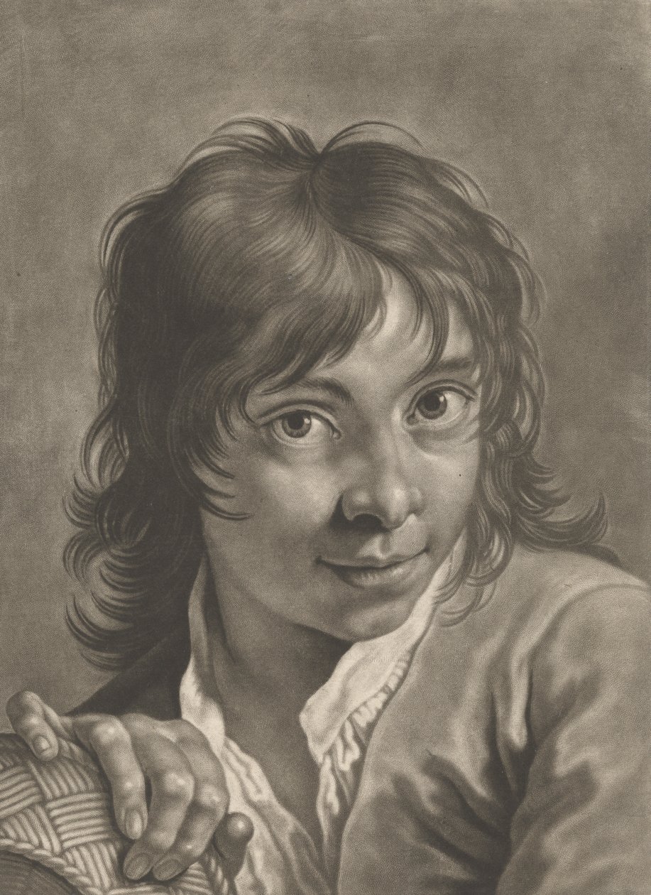 Portrait of a Boy with a Basket by Johann Lorenz Haid