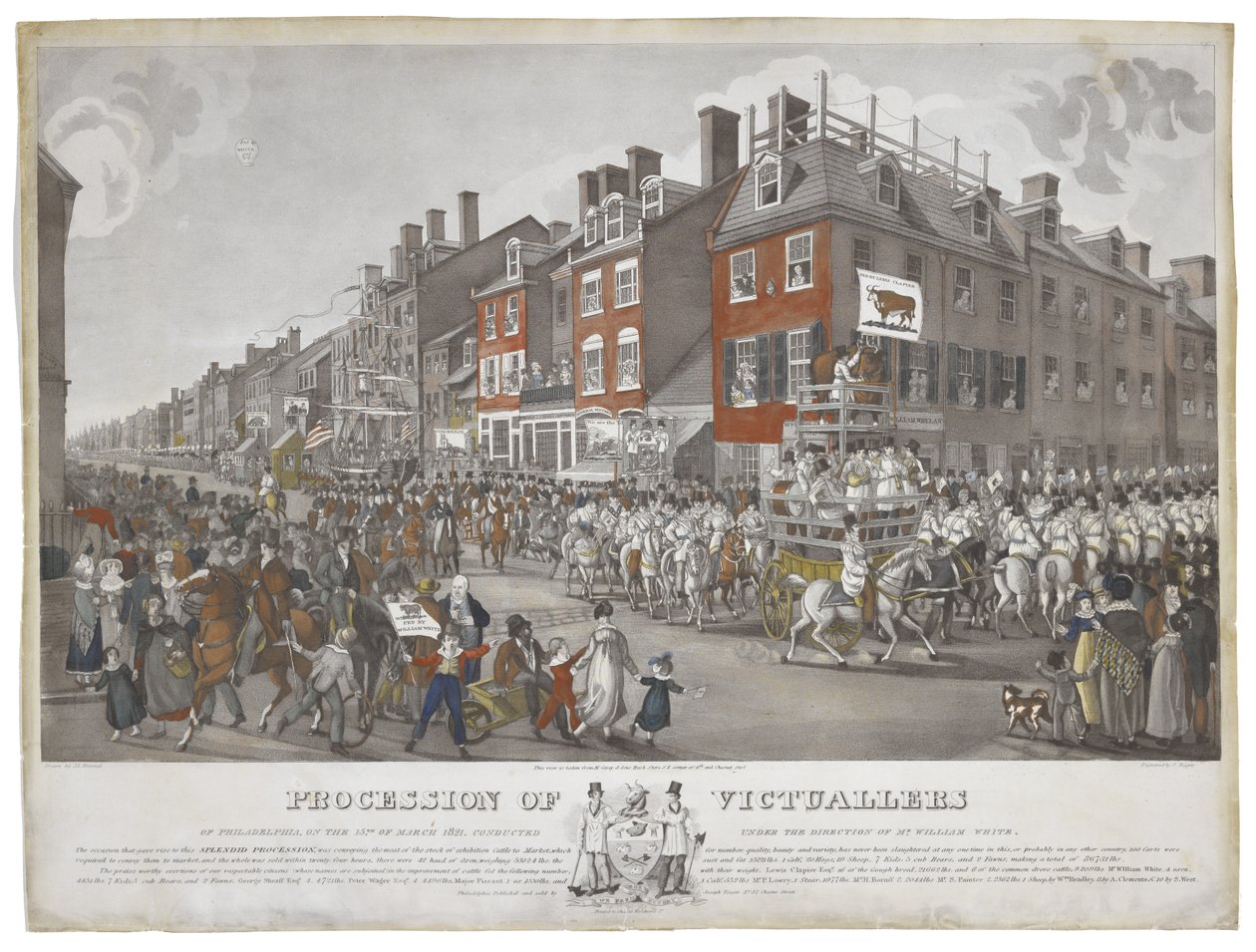 Procession of Victuallers of Philadelphia, on the 15th of March 1821 by Johann Ludwig  Krimmel
