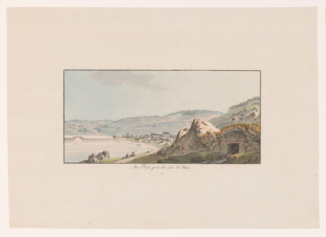 View of Pout near the Lac de Joux by Johann Ludwig Aberli