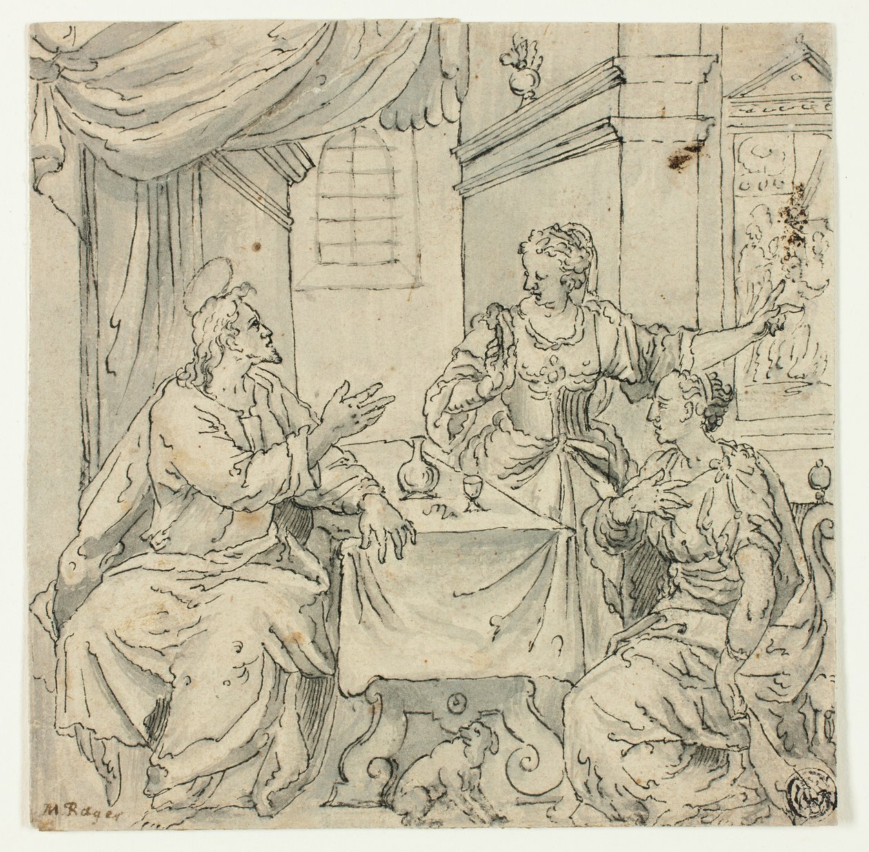 Christ at the Table of Mary and Martha by Johann Mathias Kager