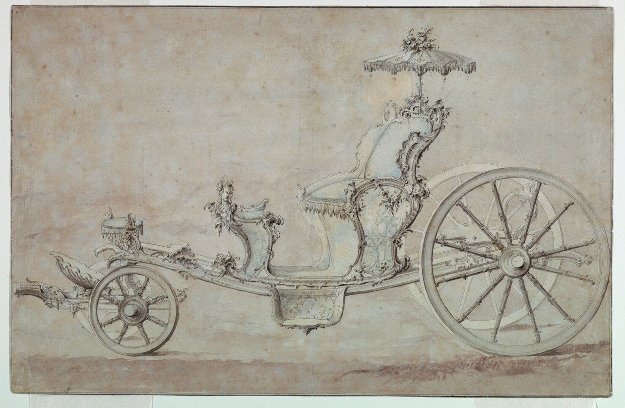 Design for a Cabriolet, before 1750 by Johann Michael Hoppenhaupt II